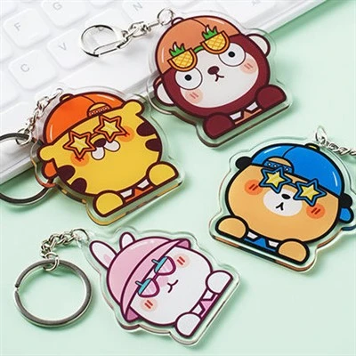 Custom Glitter Acrylic Keychains Bulk
