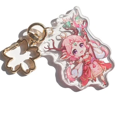 Custom Printed Clear Anime Acrylic Keychain