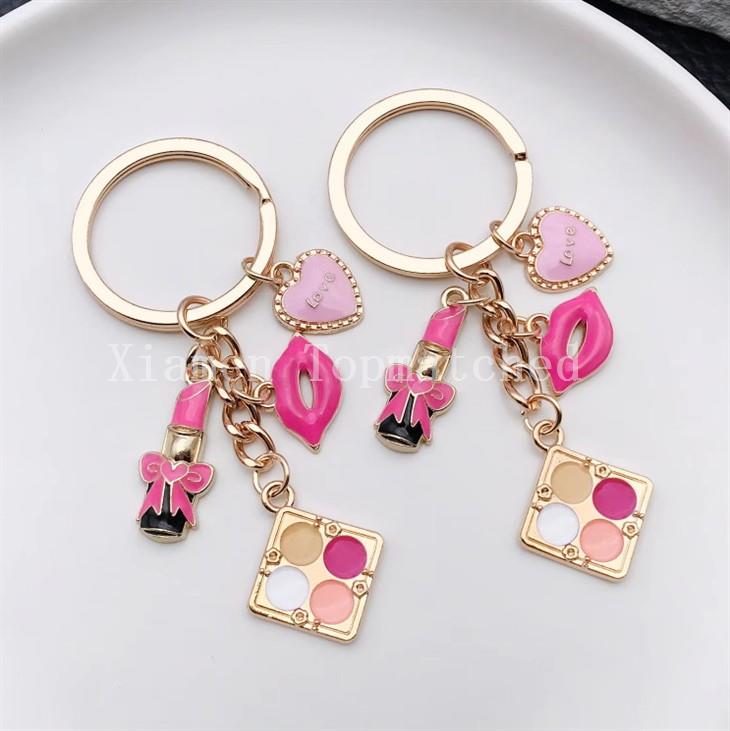 zinc-alloy-makeup-charm-keychain