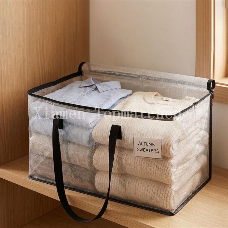 transparent-pe-storage-bag-filled-with-clothes-and-quilts